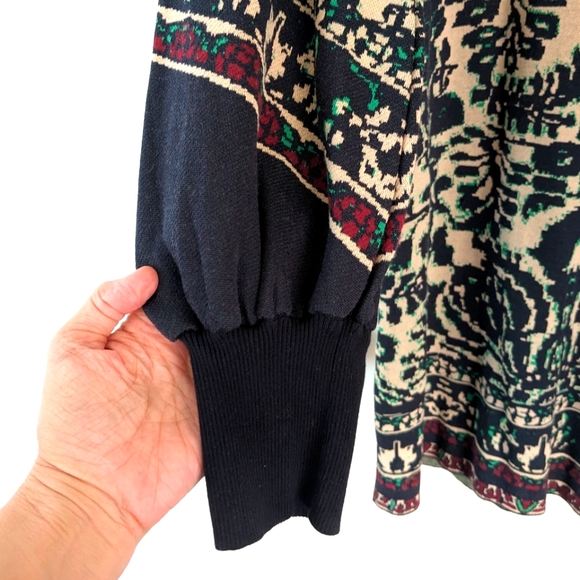 Free People Music & Lyrics Printed Sweater Mini Dress - Picture 13 of 14